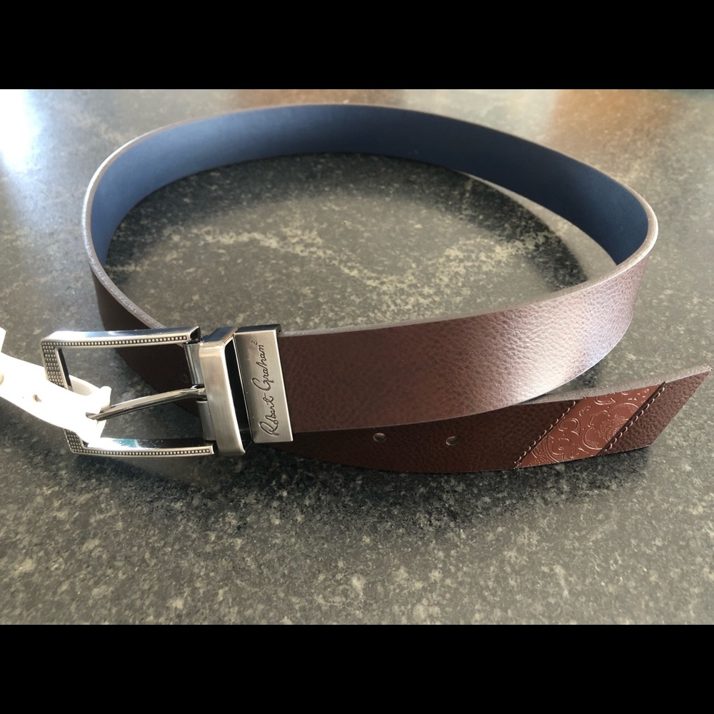 NWT Robert Graham Mens Terdal Reversible Belt